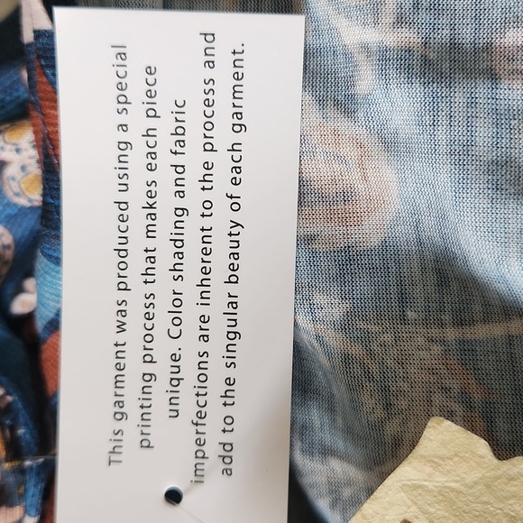 ONE WORLD 3/4 SLEEVES TIE KNOT PAISLEY TOP BLUE COLOR SIZE 1X - Picture 8 of 12